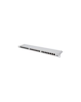 Patch Panel Rack 19 0.5U, 24 porty RJ45 Cat6 FTP, szary