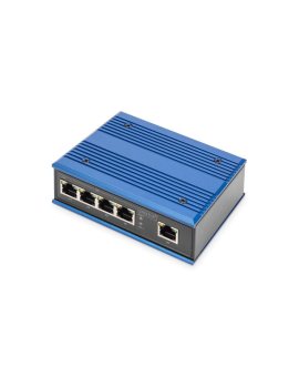 Przemysłowy switch 4x 1000Base-TX + 1x uplink 1000Base-TX DIN rozszerzony zakres temperatur DN-651118