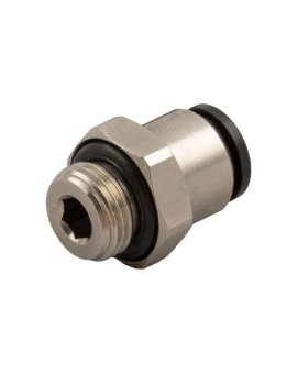 Adapter gwintowany prosty gwint – rura RS PRO M7 męskie rodzaj Męski Gwintowany, rura Mosiądz niklowany M7