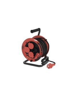 Przedłużacz zwijany ogrodowy 25 m / 4 gniazda / guma / 230 V / 1,0 mm2 / IP44 H05RR-F3G