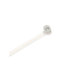 Opaska kablowa 200x4,5 biała 2-LOCK zęby stalowe BMTB2048 /100szt./