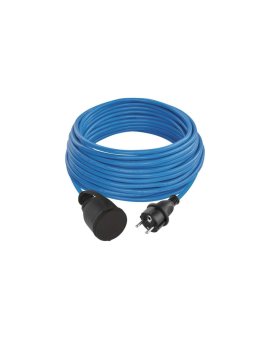 Przedłużacz mrozoodporny 20 m / 1 gniazdo / niebieski / PVC / 230 V / 1,5 mm2 P01420W