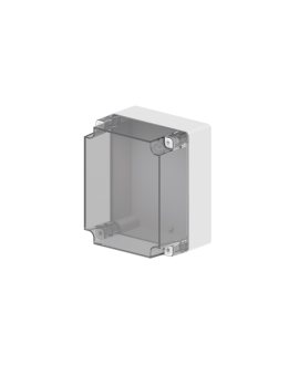INDUSTRIAL Puszka hermetyczna n/t 270x220x168mm IP65 szara, pokrywa transparentna 2721-01