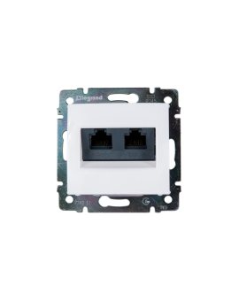 VALENA Gniazdo komputerowe podwójne RJ45 kat.5e UTP białe 774231