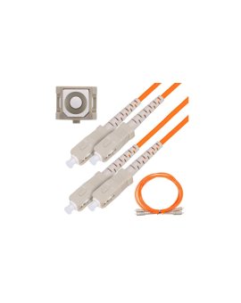 Patchcord Wielomodowy, Duplex, 50/125, 3mm, 1m Extralink SC/UPC-SC/UPC