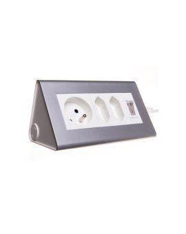 Przedłużacz biurkowy z wyłącznikiem 2x2,5A 1x16A OR-AE-1327