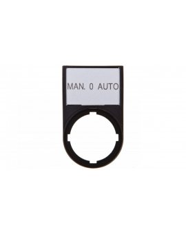 Tabliczka opisowa MAN-0-AUTO 50x30mm czarna 22mm prostokątna M22S-ST-GB12 216501