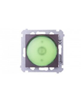Simon 54 Sygnalizator świetlny LED zielone światło brąz mat DSS3.01/46