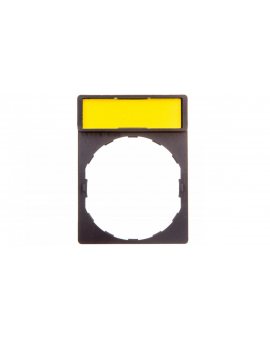 Szyld opisowy 30x40mm z etykietą biały/żółty 22mm czarny prostokątny ZBY4101