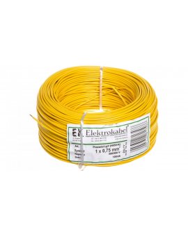 Przewód instalacyjny H05V-K (LgY) 0,75 żółty /100m/