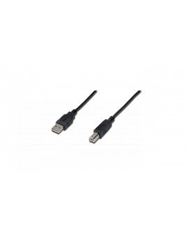 Kabel połączeniowy USB 2.0 Typ USB A/USB B, M/M czarny 1, 8m AK-300102-018-S
