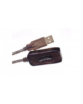 Przedłużacz USB-A (M) - USB-A (F) 2.0 15m aktywny czarny