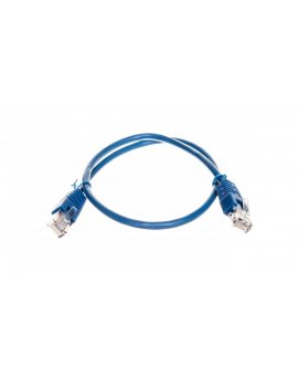 Kabel krosowy patchcord U/UTP kat.5E niebieski 0,5m