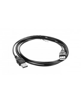 Kabel połączeniowy USB 2.0 Typ USB A/USB A, M/M czarny 1,8m AK-300100-018-S