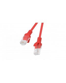 Kabel krosowy patchcord U/UTP kat.6 0,25m czerwony