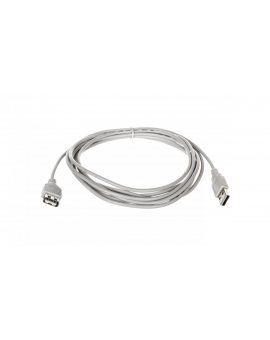 Kabel przedłużający USB 2.0 Typ USB A/USB A, M/Ż beżowy 3m AK-300200-030-E