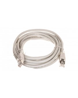 Kabel krosowy patchcord F/UTP kat.6 szary 3m