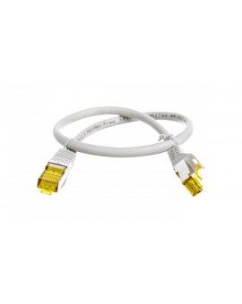 Kabel krosowy patchcord S/FTP (PiMF) kat.6A LSZH szary 0,5m 91576