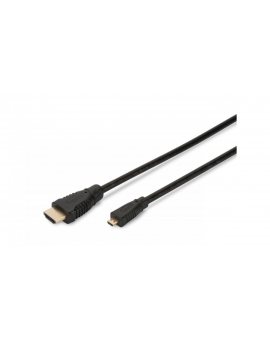 Kabel połączeniowy microHDMI Highspeed 1.4 Eth. GOLD Typ HDMI A/HDMI D, M/M czarny 2m AK-330109-020-S