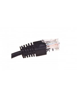 Kabel krosowy patchcord U/UTP kat.5E czarny 0,5m PP12-0.5M/BK