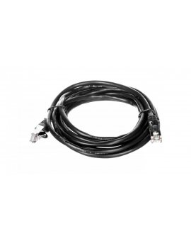 Kabel krosowy patchcord U/UTP kat.5e CCA czarny 10m 68645