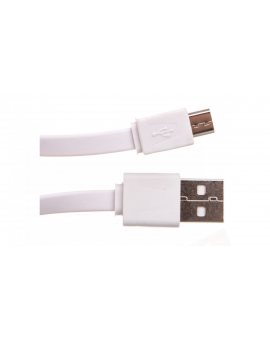 Przewód płaski adapter USB 2.0 High Speed 1m USB - microUSB 63334