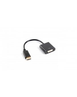 Adapter DisplayPort M - DVI-D (24+5) F, czarny 10cm AD-0007-BK