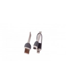 Przewód USB - microUSB / iPhone 2A 1m LIBOX LB0066W