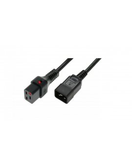 Kabel zasilający serwerowy 3x1,5 IEC C20 prosty/IEC C19 prosty M/Ż czarny IEC-PC1284 /1m/