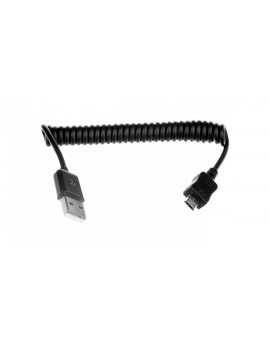 Kabel spiralny USB-A (M) - micro USB (M) 20-60cm