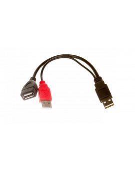 Przedłużacz USB-A (F) - USB-A (M) - USB-A (M)