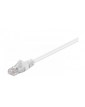 Kabel krosowy patchcord U/UTP kat.5e CCA biały 0,5m 68500