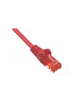 Kabel krosowy patchcord U/UTP kat.6 CCA czerwony 0,25m 95254