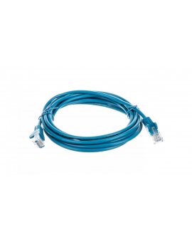 Kabel krosowy patchcord U/UTP kat.5e CCA niebieski 3m 68365