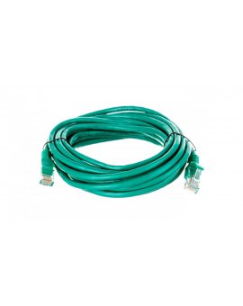 Kabel krosowy patchcord U/UTP kat.5e CCA zielony 5m 04726