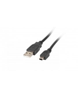 Kabel połączeniowy miniUSB 2.0 /Canon/ Typ USB A/miniUSB B(5pinów), M/M czarny 1,8m CA-USBK-10CC-0018-BK