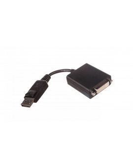 Kabel połączeniowy DisplayPort 1.1a Typ DP/DVI-I(24+5), M/Ż czarny 0,15m