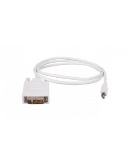 Kabel adapter miniDisplayPort 1.1a Typ miniDP/DVI-D(24+1), M/M biały 1m AK-340305-010-W