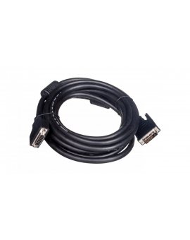 Kabel przedłużający DVI-D Dual Link Typ DVI-D(24+1)/DVI-D(24+1), M/Ż czarny 5m AK-320200-050-S
