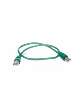 Kabel krosowy patchcord U/UTP kat.5E zielony 0,5m