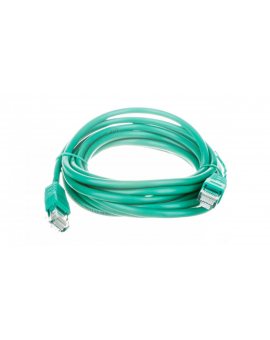 Kabel krosowy patchcord U/UTP kat.5E zielony 3m
