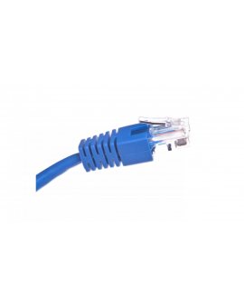 Kabel krosowy patchcord U/UTP kat.5E niebieski 1m