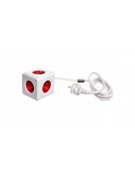 Przedłużacz PowerCube z 5-krotnym gniazdem E/FR 1,5m czerwony 2300/FREXPC