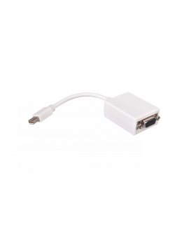 Kabel adapter miniDisplayPort 1.1a Typ miniDP/VGA, M/Ż biały 0,15m