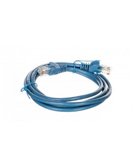 Kabel krosowy patchcord U/UTP kat.5e CCA niebieski 1, 5m 95554