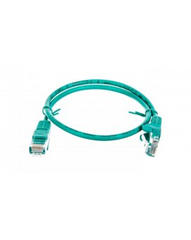 Kabel krosowy patchcord U/UTP kat.5e CCA zielony 0,5m 68338