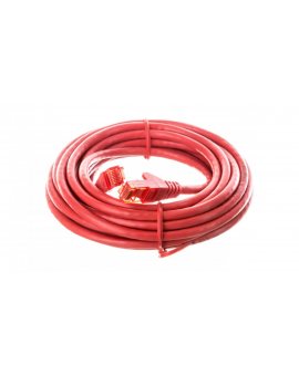 Kabel krosowy patchcord U/UTP kat.6 CCA czerwony 5m 68421