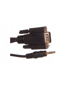 Kabel monitorowy VGA D-Sub(15-pin) Full HD SVGA + Jack 3,5mm 2m 93968
