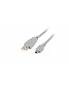 Kabel połączeniowy miniUSB 2.0 /Canon/ Typ USB A/miniUSB B(5pinów), M/M szary 1,8m CA-USBK-10CC-0018-S