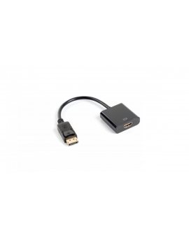 Adapter DisplayPort M - HDMI F czarny 10cm AD-0009-BK